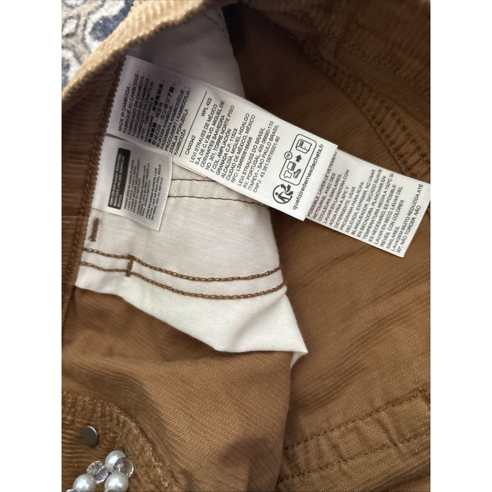 Levi's Women's Size 30" Waist Icon Mini Skirt Brown Corduroy - Picture 6 of 7
